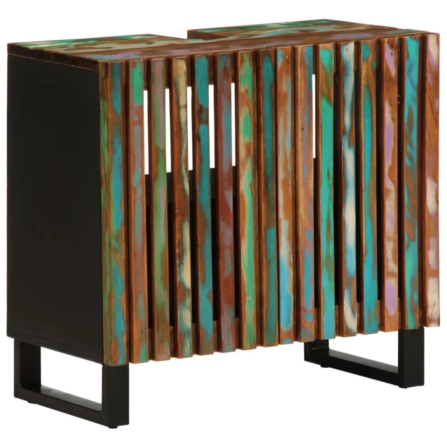 Ensemble de meubles de salle de bain 3 pcs bois massif d'acacia - 6