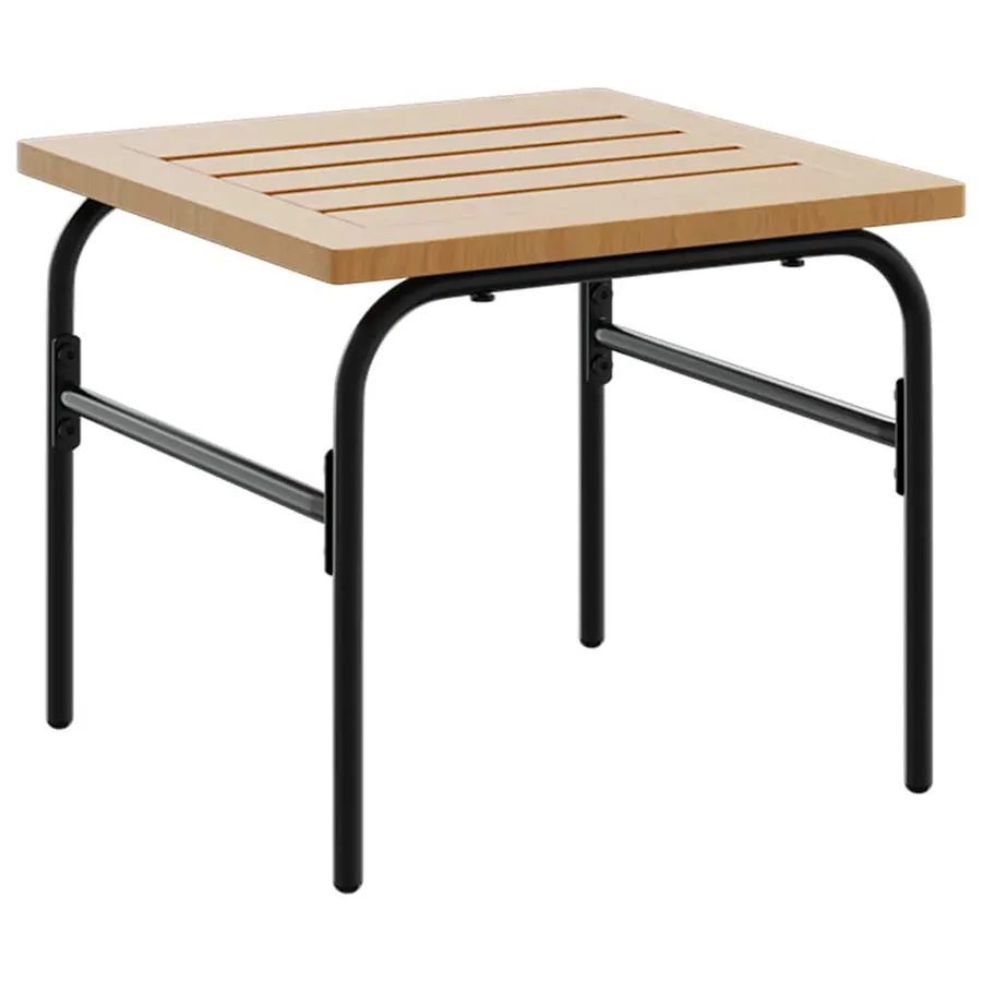 Tables basses gigognes de jardin 2 pcs marron et noir acier - 4