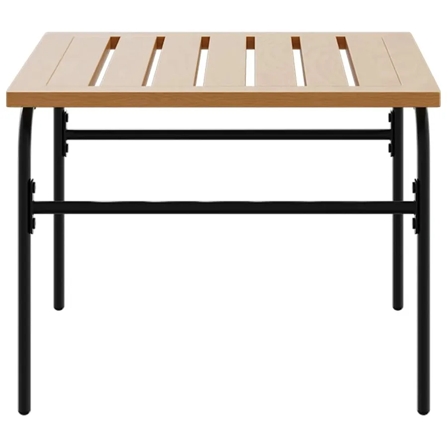 Tables basses gigognes de jardin 2 pcs marron et noir acier - 6