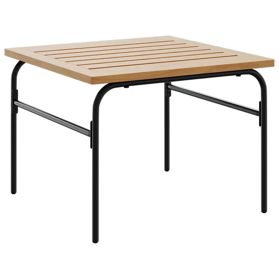Tables basses gigognes de jardin 2 pcs marron et noir acier - 7
