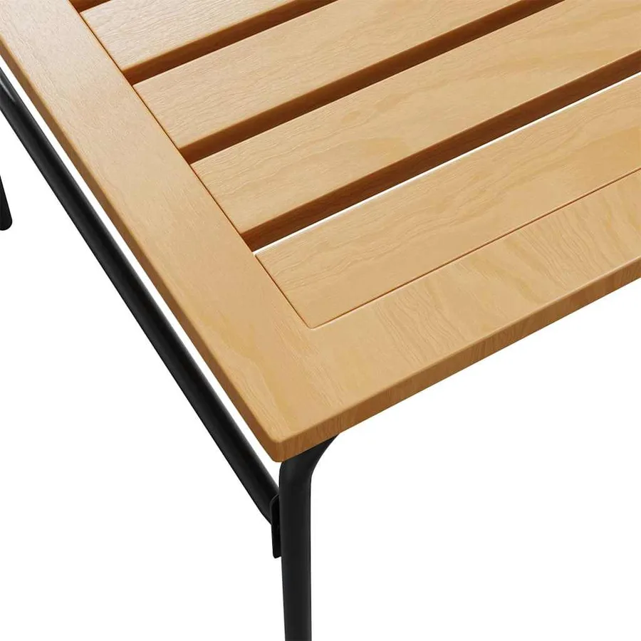 Tables basses gigognes de jardin 2 pcs marron et noir acier - 9