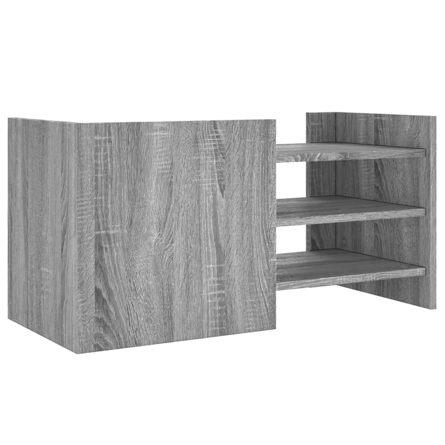 Meuble TV sonoma gris 80x35x40 cm bois d'ingénierie - 6