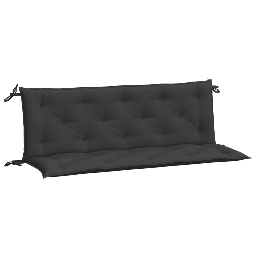 Coussins de banc jardin lot de 2 noir 150x50x7 cm tissu Oxford - 2