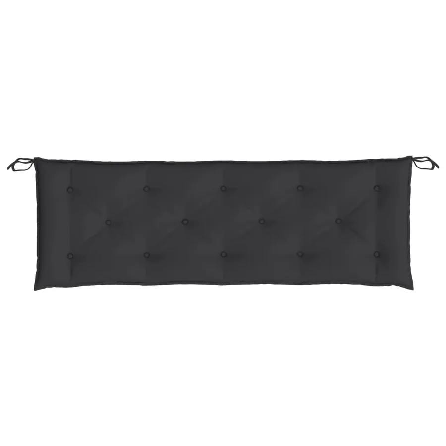 Coussins de banc jardin lot de 2 noir 150x50x7 cm tissu Oxford - 6