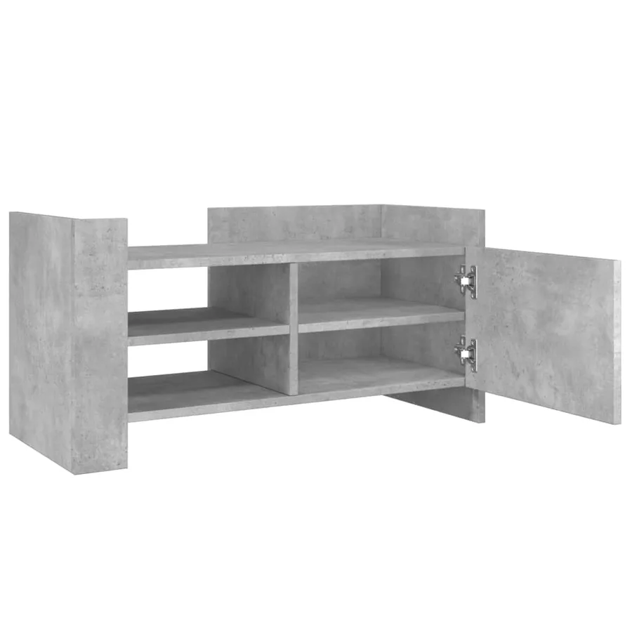 Meuble TV gris béton 80x35x40 cm bois d'ingénierie - 8
