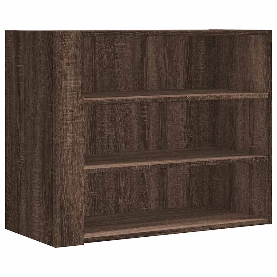 Armoire murale chêne marron 75x35x60 cm bois d'ingénierie - 2