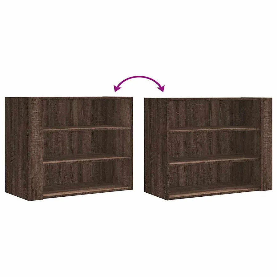 Armoire murale chêne marron 75x35x60 cm bois d'ingénierie - 7