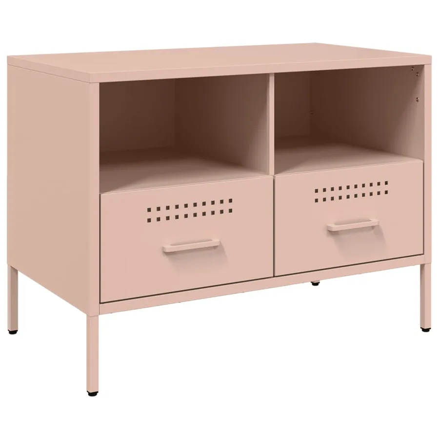Meubles TV 2 pcs rose 68x39x50,5 cm acier - 6