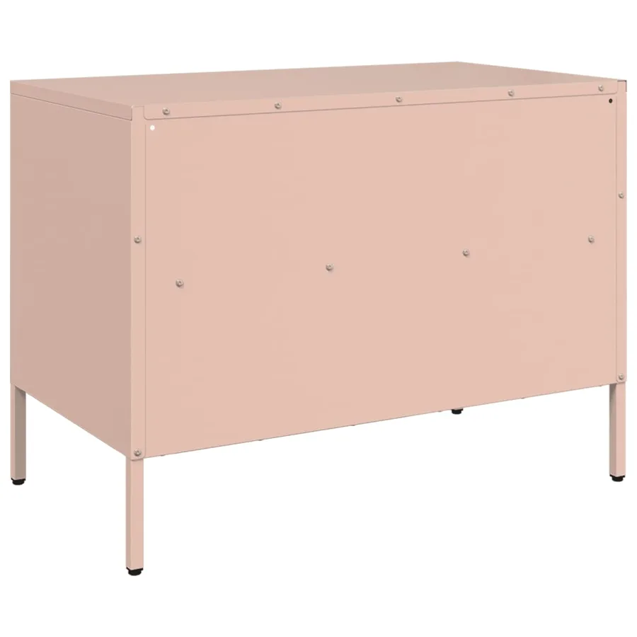 Meubles TV 2 pcs rose 68x39x50,5 cm acier - 9