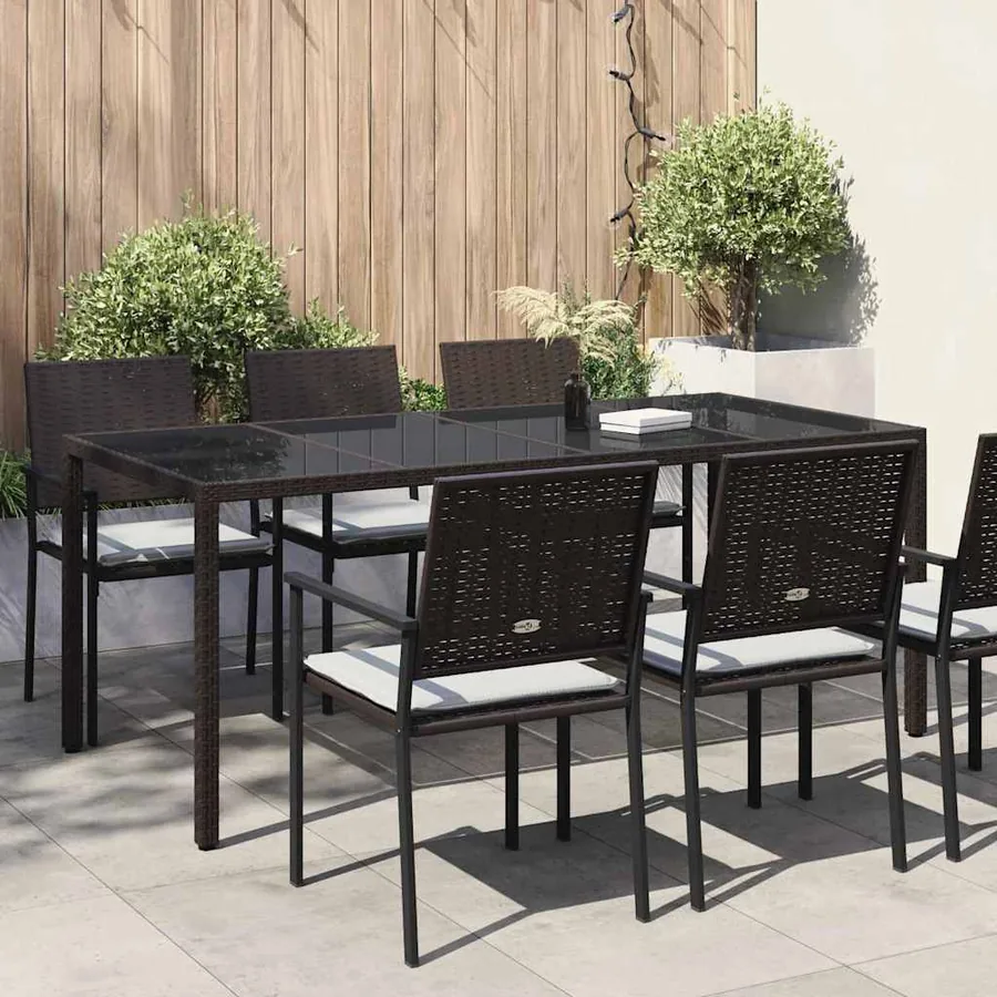 Table de Jardin Marron 190 x 90 x 75 cm polyrotin