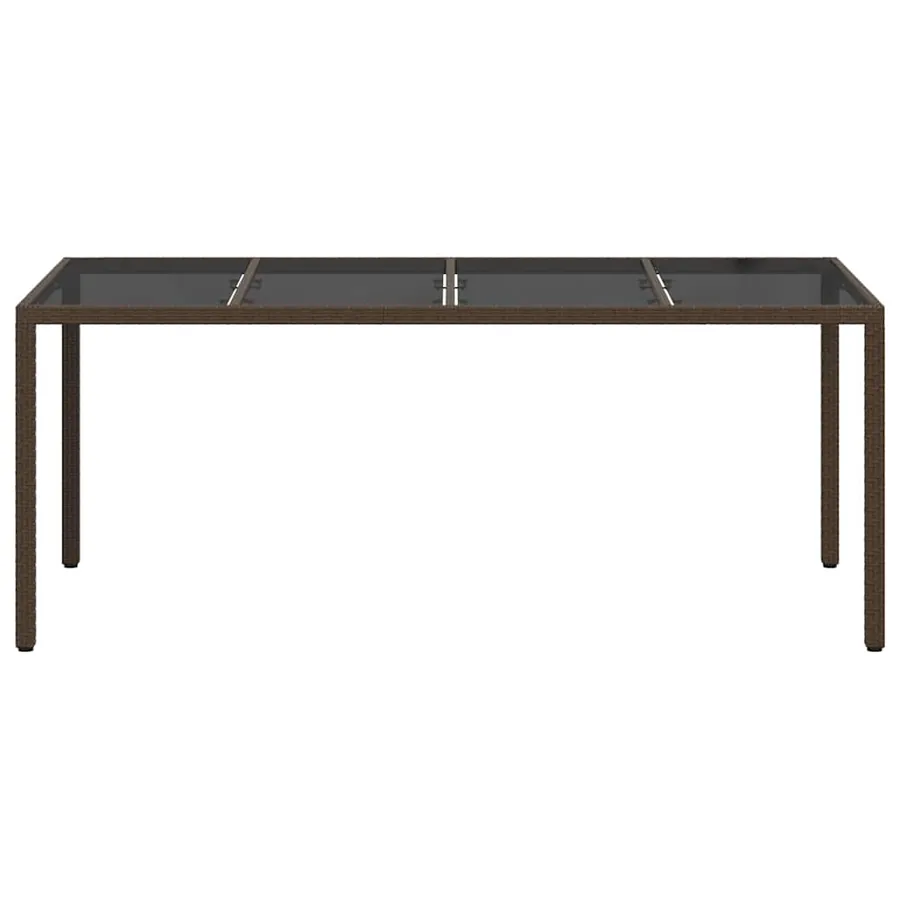 Table de Jardin Marron 190 x 90 x 75 cm polyrotin - 3