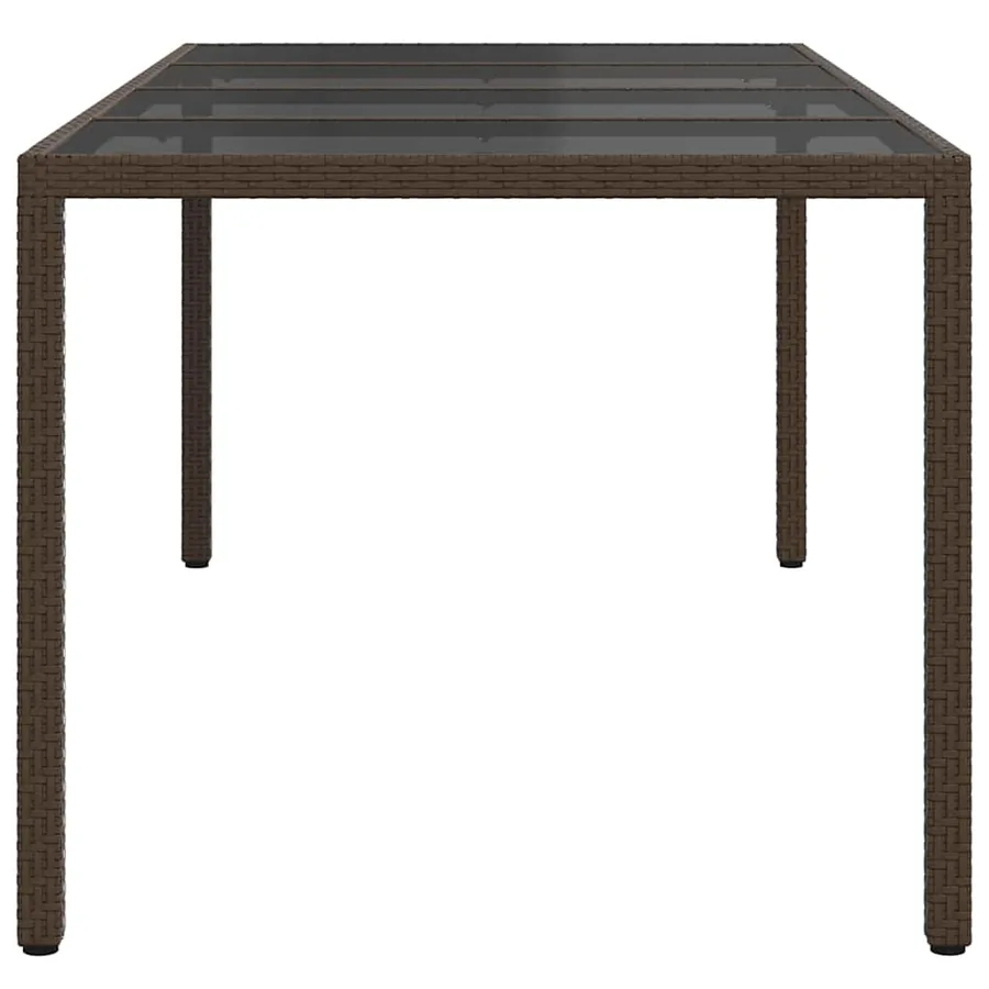 Table de Jardin Marron 190 x 90 x 75 cm polyrotin - 4