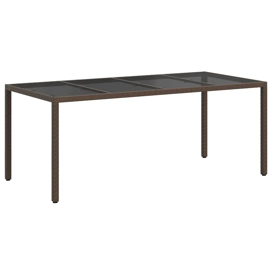 Table de Jardin Marron 190 x 90 x 75 cm polyrotin - 5