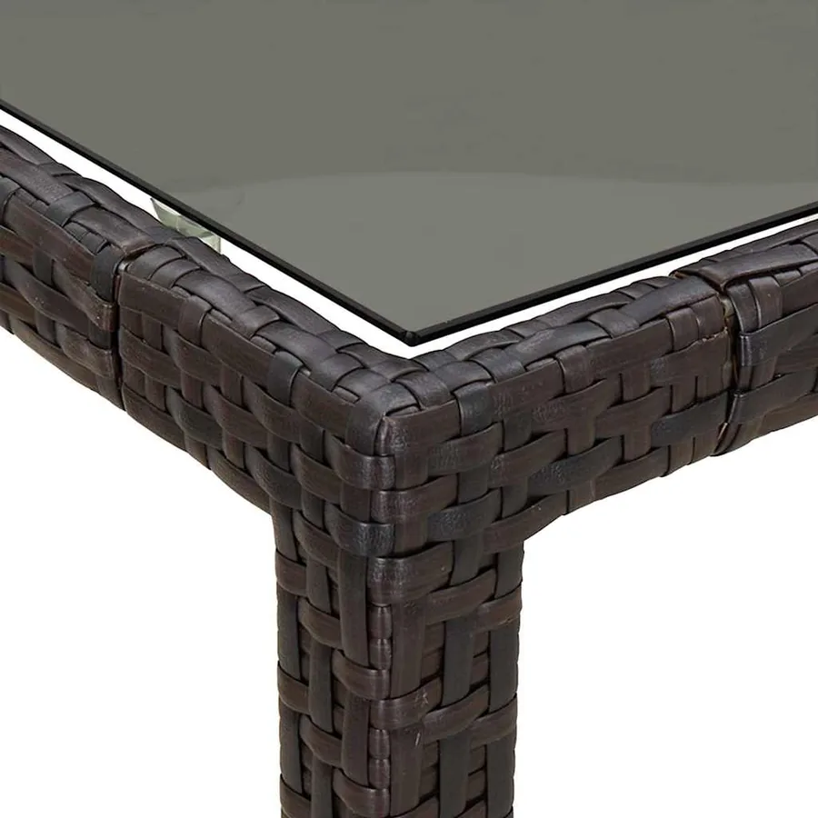 Table de Jardin Marron 190 x 90 x 75 cm polyrotin - 6