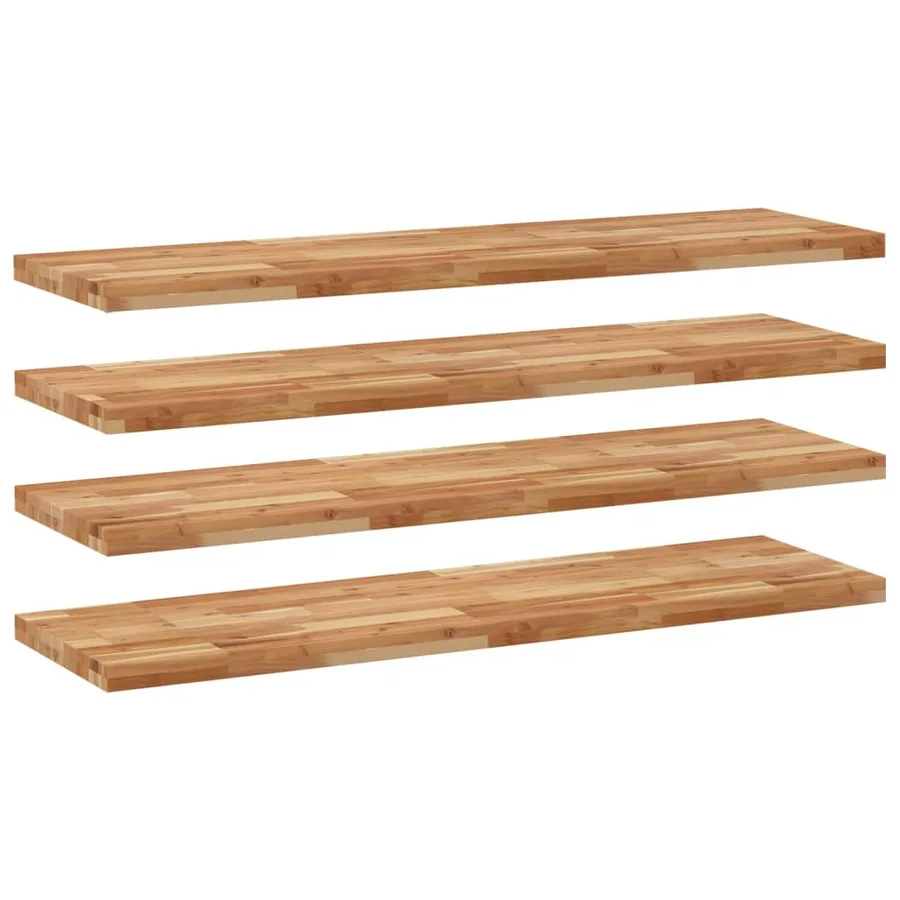 Étagères flottantes 4 pcs 140x40x4 cm acacia massif à l'huile - 2