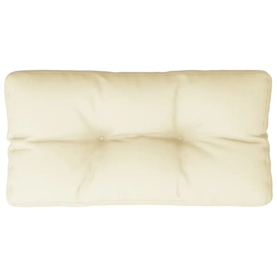 Coussin de palette crème 70x40x12 cm tissu - 2