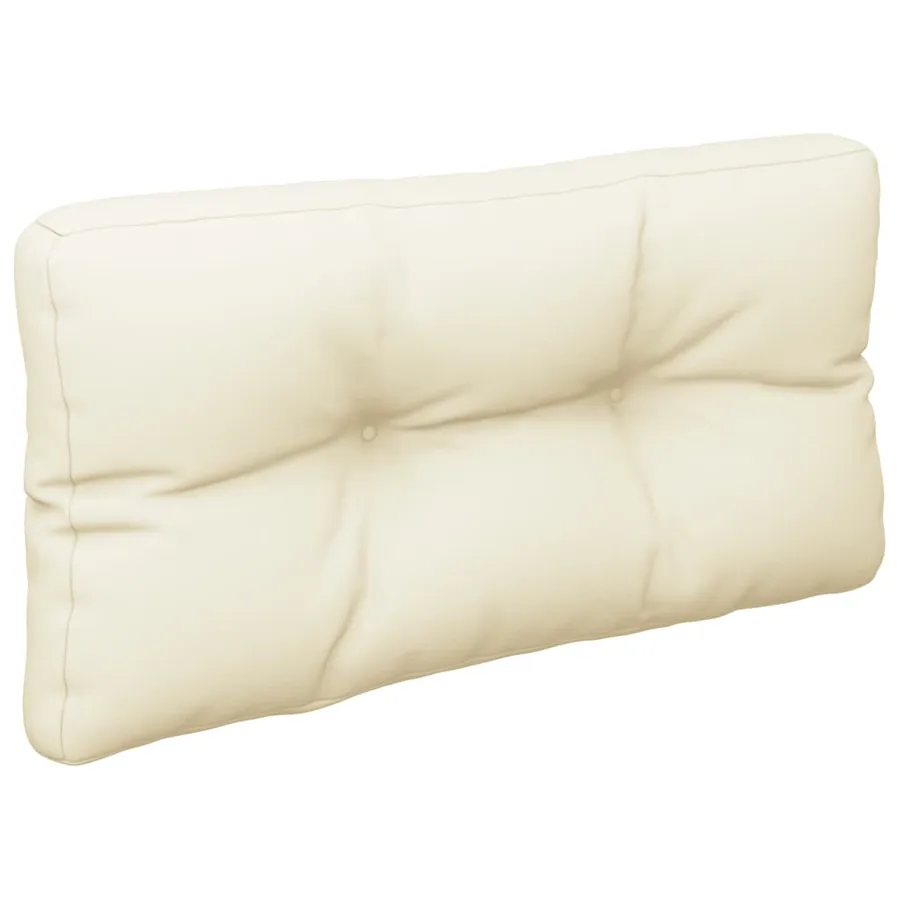 Coussin de palette crème 70x40x12 cm tissu - 4