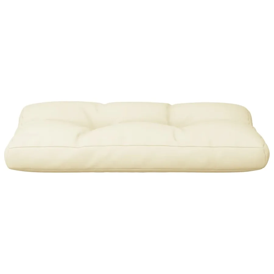 Coussin de palette crème 70x40x12 cm tissu - 5