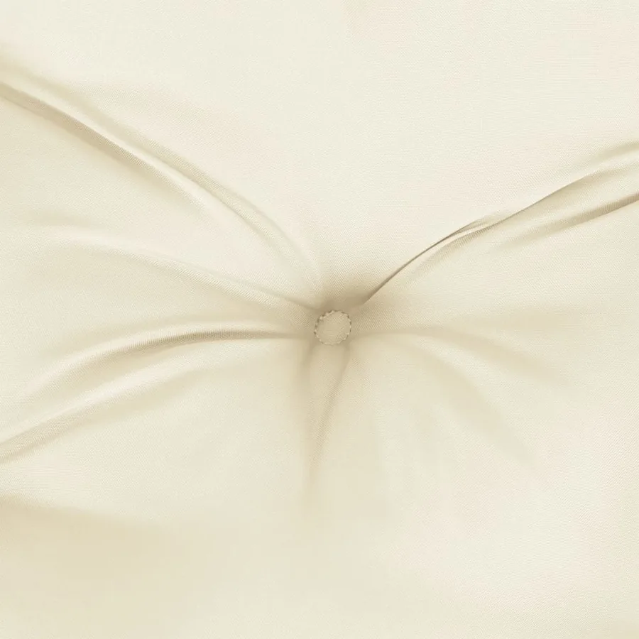 Coussin de palette crème 70x40x12 cm tissu - 8