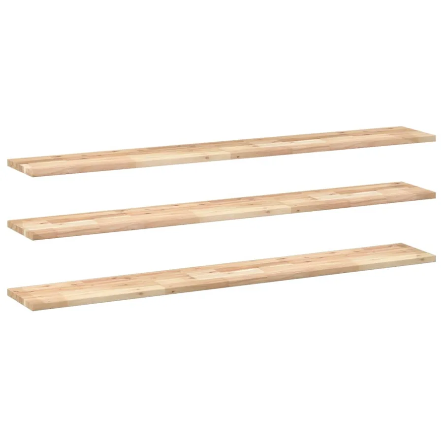 Étagères flottantes 3 pcs 140x20x2 cm acacia massif non traité - 2