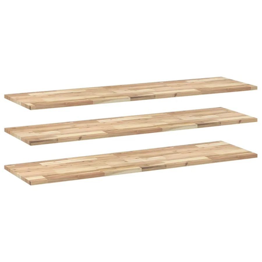 Étagères flottantes 3 pcs 120x40x2 cm acacia massif non traité - 2