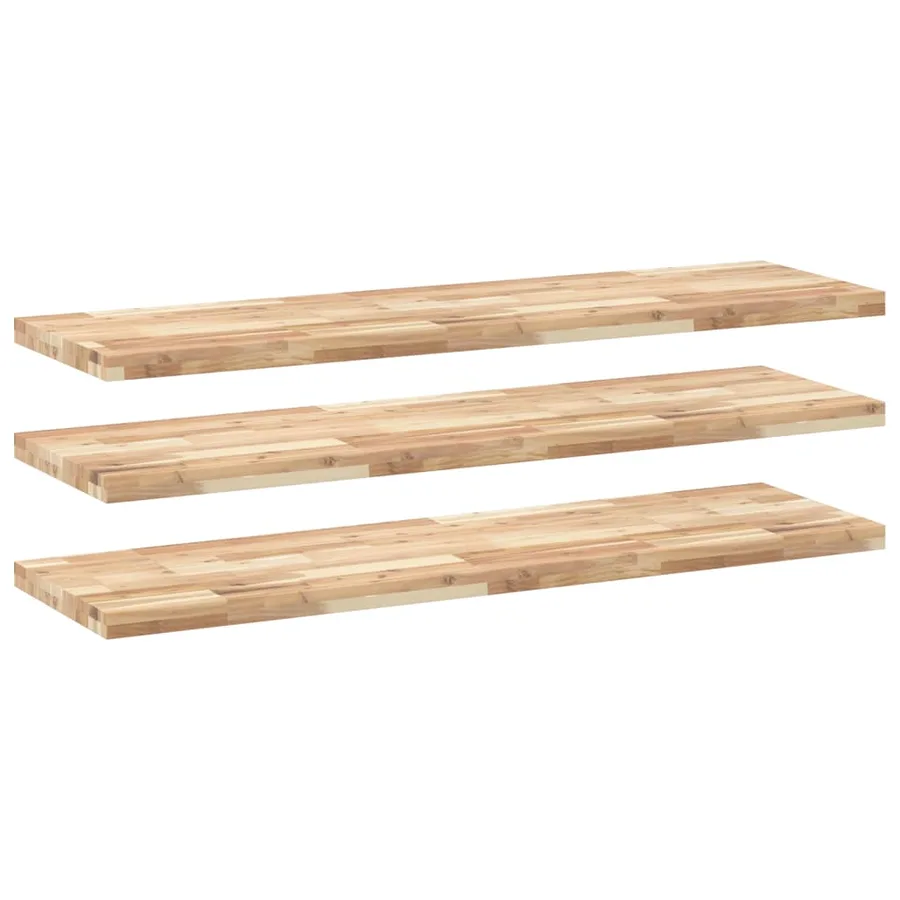 Étagères flottantes 3 pcs 120x40x4 cm acacia massif non traité - 2