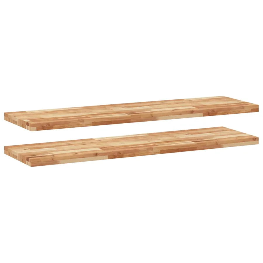 Étagères flottantes 2 pcs 160x40x4 cm acacia massif à l'huile - 2