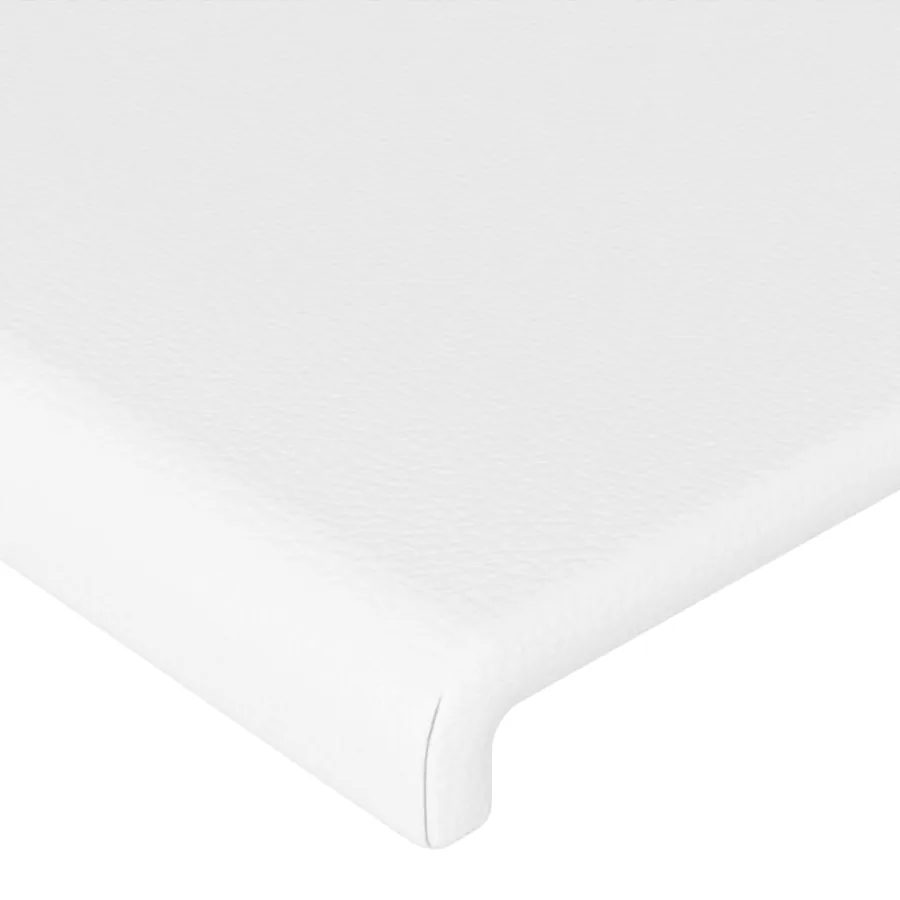 Tête de lit à LED Blanc 103x16x78/88 cm Similicuir - 5