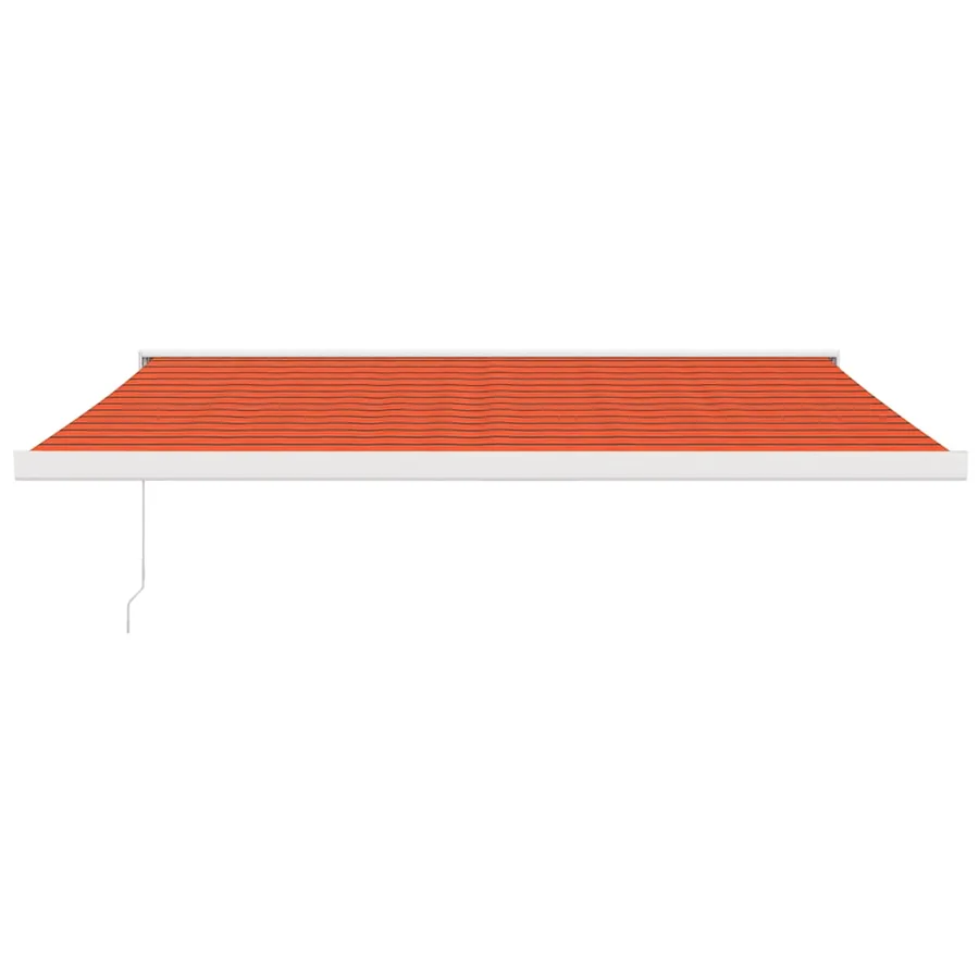 Auvent rétractable orange et marron 4,5x3 m tissu et aluminium - 3