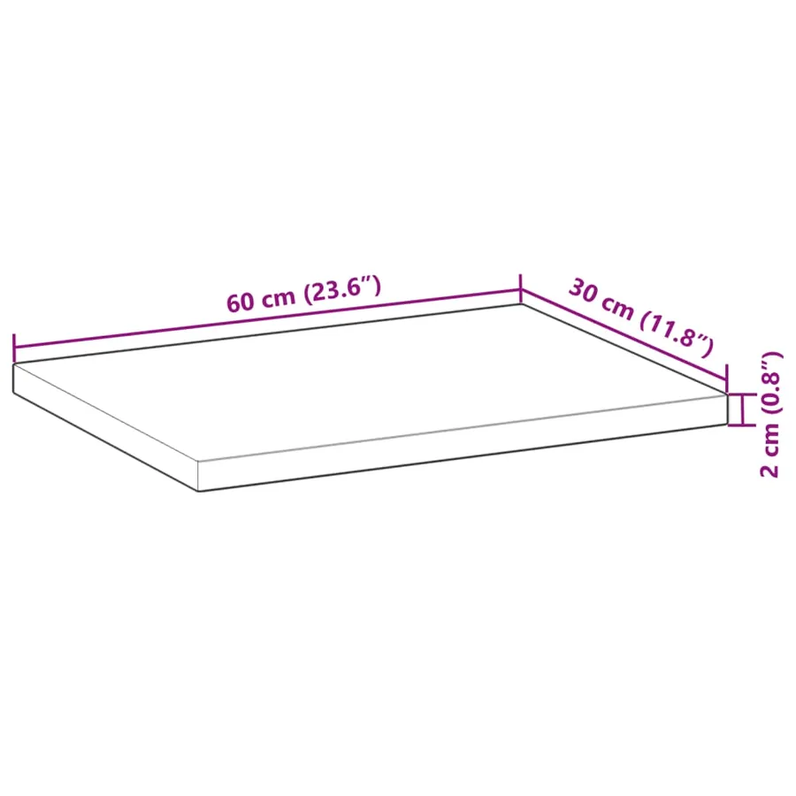 Étagères flottantes 2 pcs 60x30x2 cm acacia massif à l'huile - 9