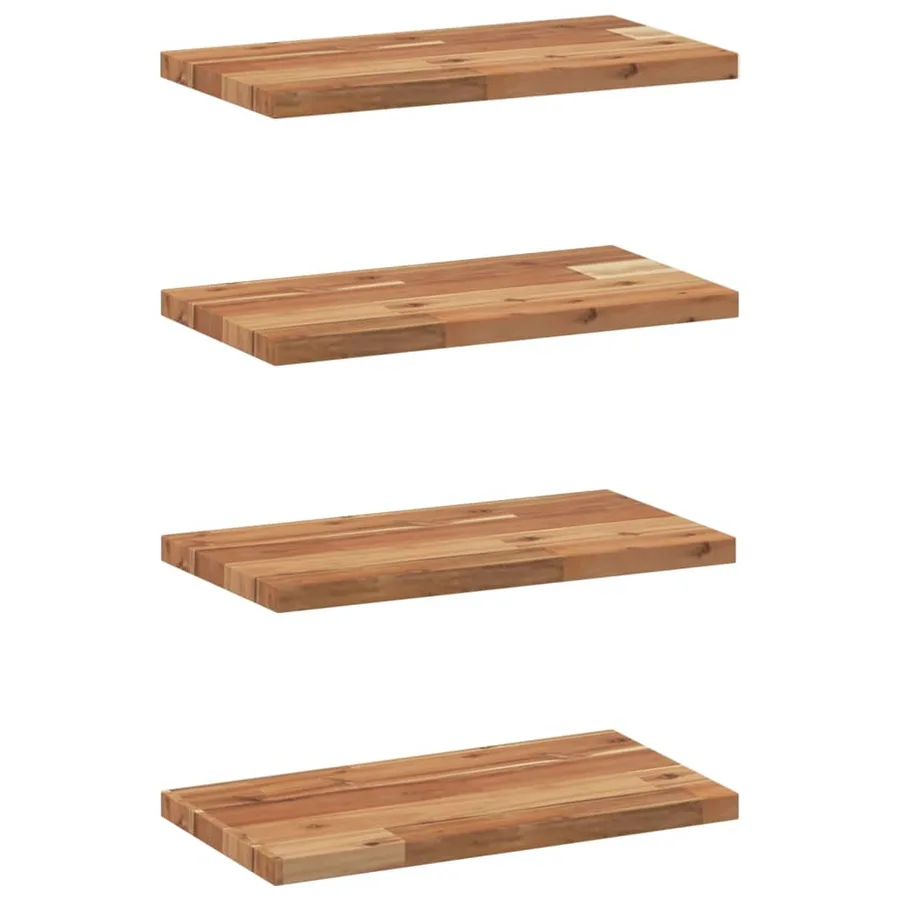 Étagères flottantes 4 pcs 40x20x2 cm acacia massif à l'huile - 2