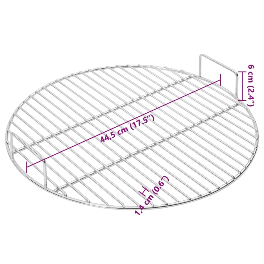 Grille de barbecue ronde Ø44,5 cm acier inoxydable 304 - 6