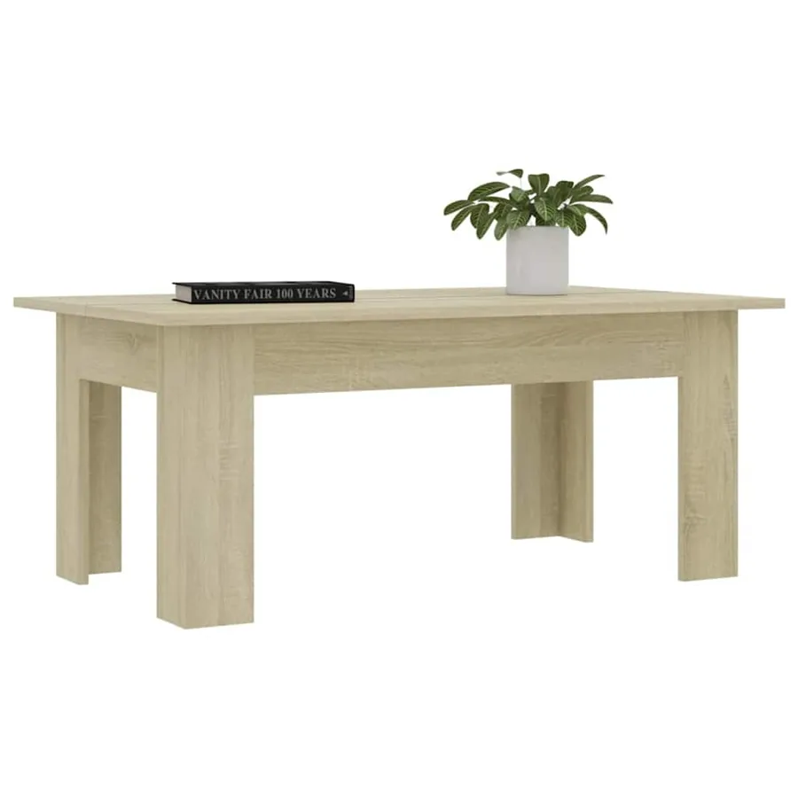 Table basse Chêne sonoma 100x60x42 cm Bois d’ingénierie - 3