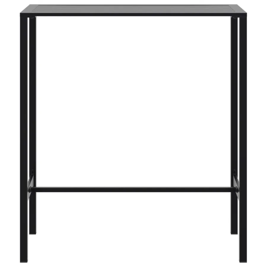 Table de bar noir 100x50x110 cm acier enduit de poudre - 4