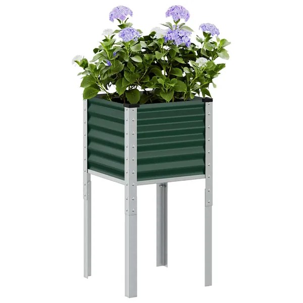 Jardinière Vert 45x45x88 cm Acier