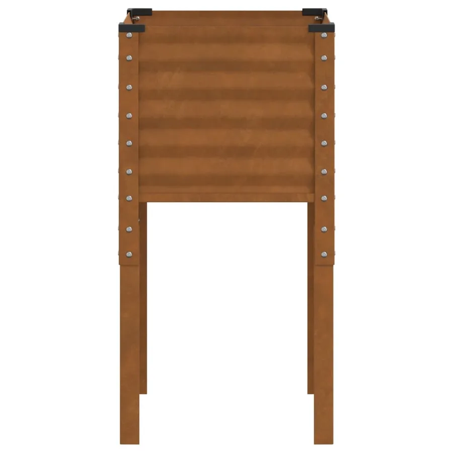 Jardinière de jardin 45 x 45 x 88 cm Acier patiné - 4