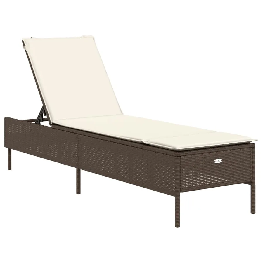 Ensemble de chaises longues avec coussins 3 pcs gris poly rotin - 38