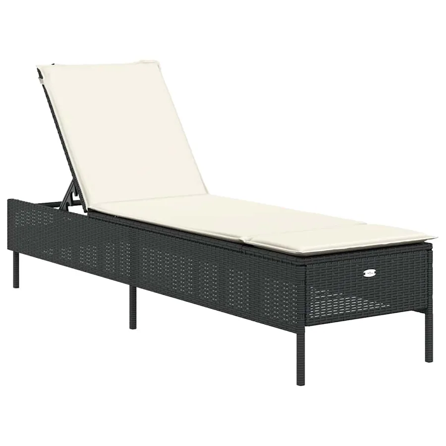 Ensemble de chaises longues avec coussins 3 pcs gris poly rotin - 52