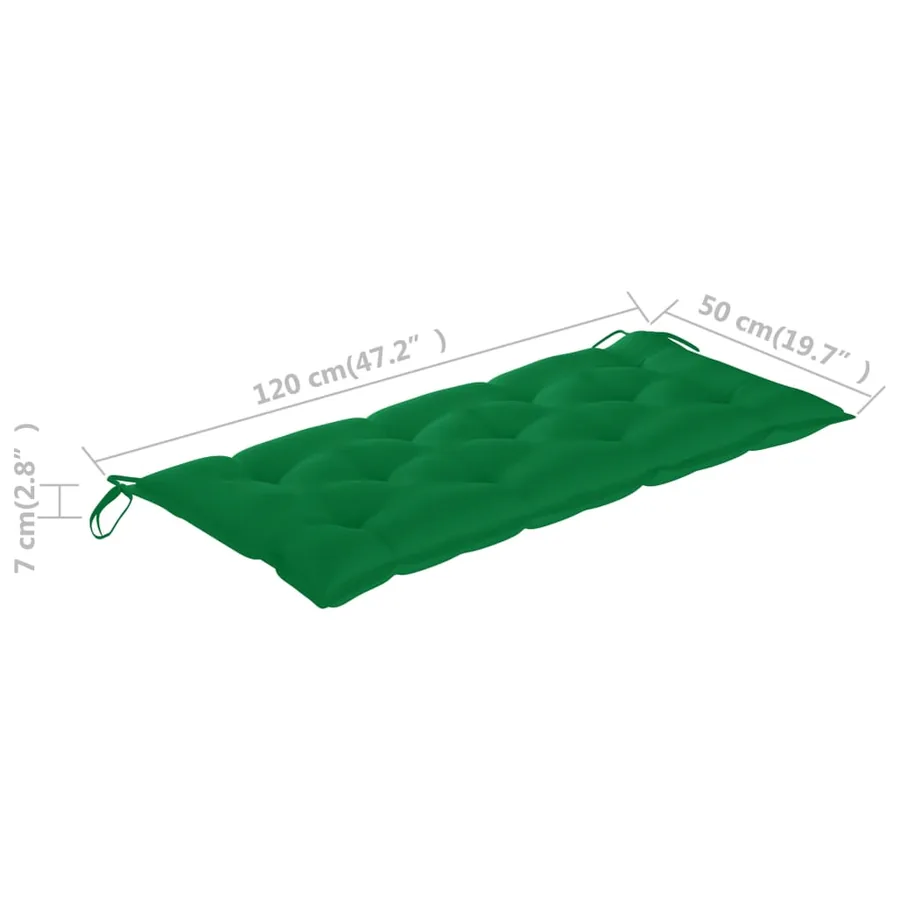 Banc de jardin avec coussin 120 cm Bois d'acacia massif - 10
