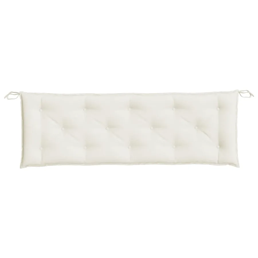 Coussins de banc de jardin lot de 2 crème mélangé tissu - 6