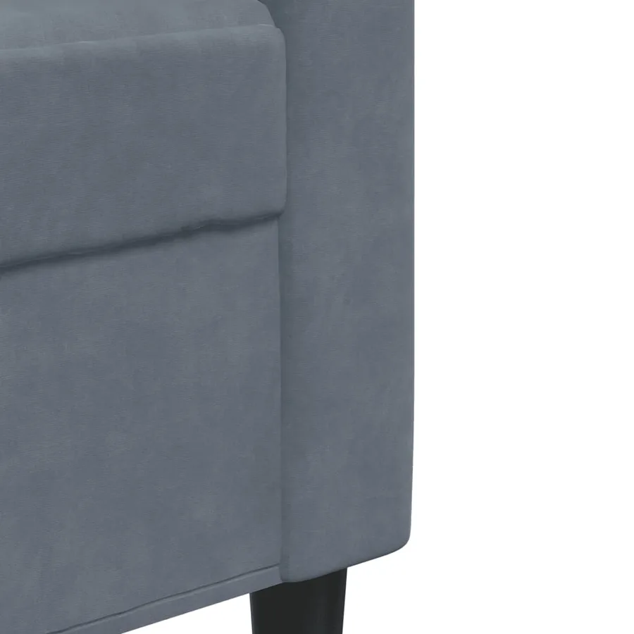 Fauteuil Gris foncé 60 cm Velours - 7