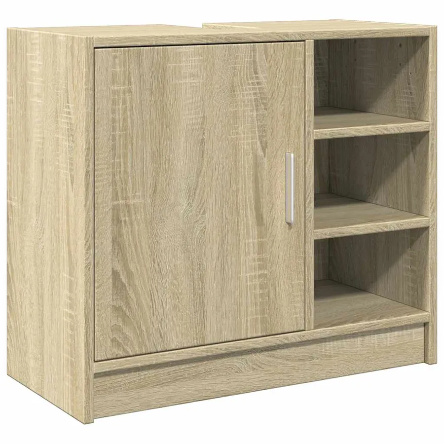 Armoire d'évier chêne sonoma 63x29x55 cm bois d'ingénierie - 2