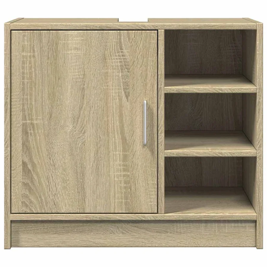 Armoire d'évier chêne sonoma 63x29x55 cm bois d'ingénierie - 4