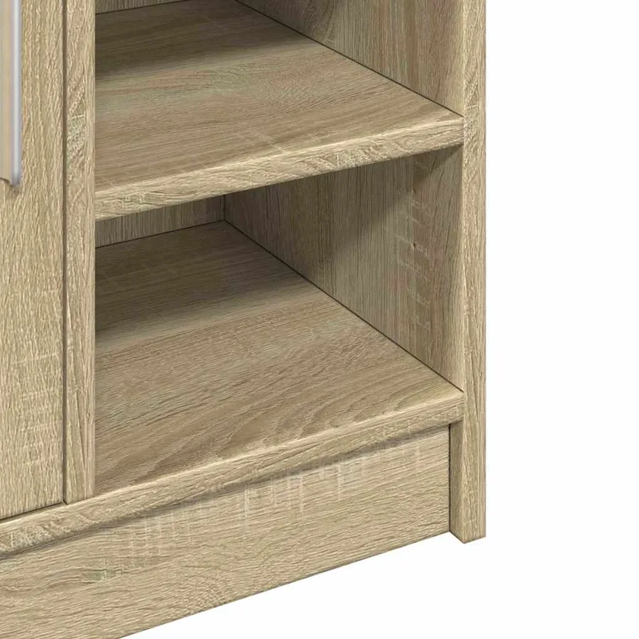 Armoire d'évier chêne sonoma 63x29x55 cm bois d'ingénierie - 9