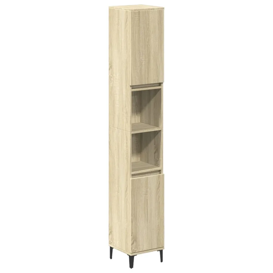 Ensemble de meubles de salle de bain 3 pcs chêne sonoma - 5