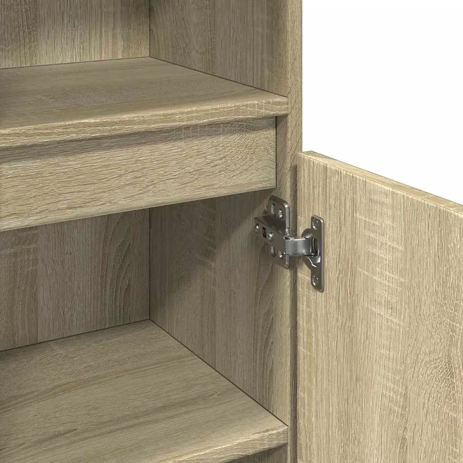 Armoire salle de bain chêne sonoma 30x30x100 cm - 8