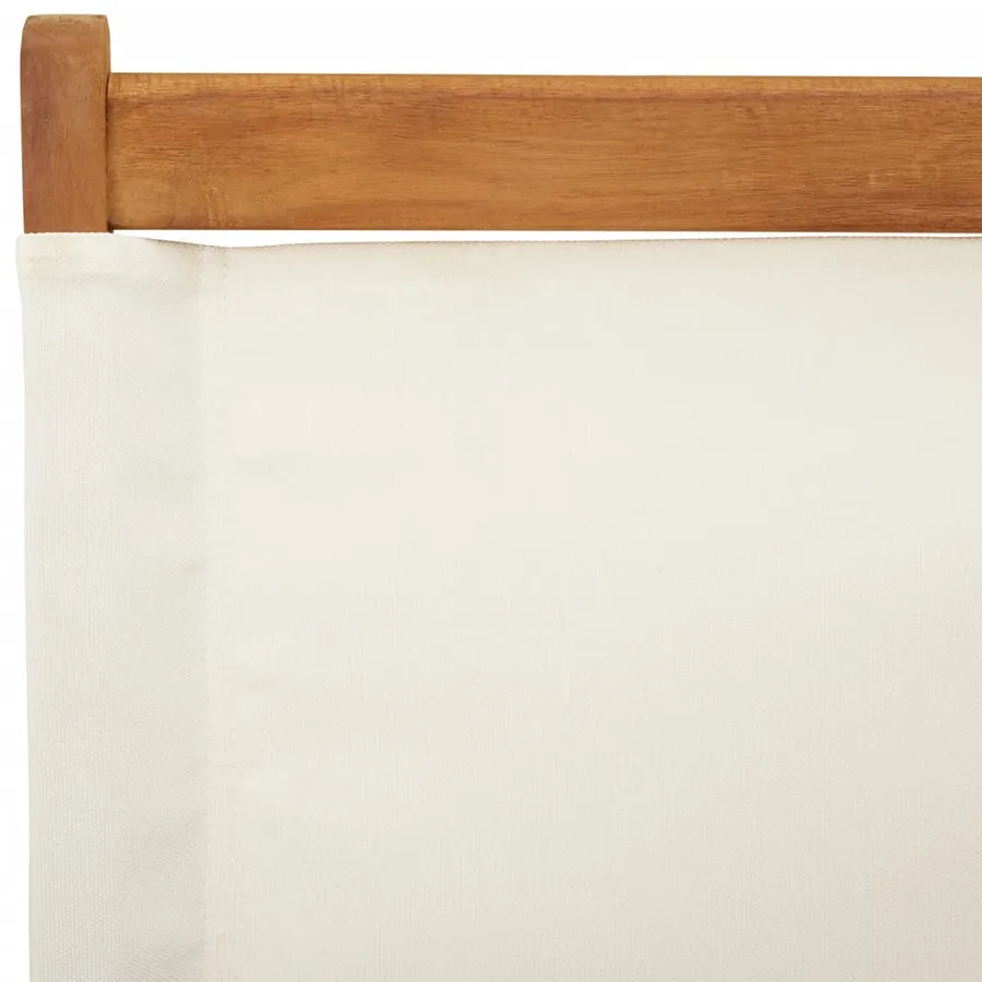Chaises de jardin pliantes lot de 4 tissu et bois massif - 10