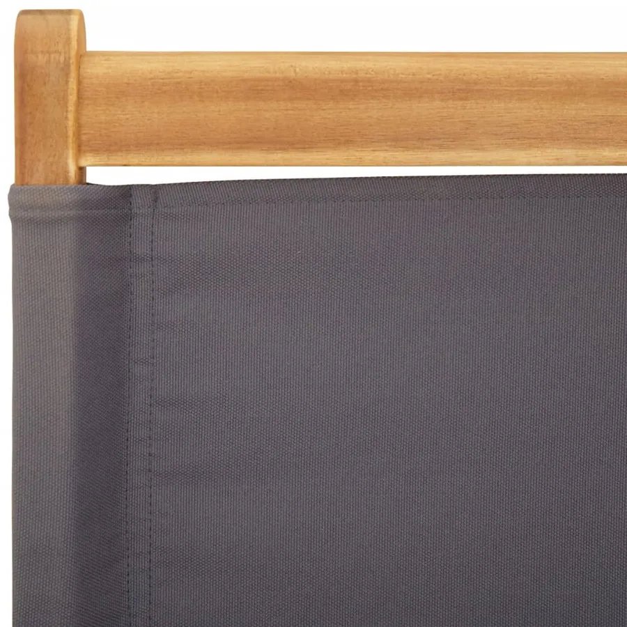 Chaises de jardin pliantes lot de 4 tissu et bois massif - 10