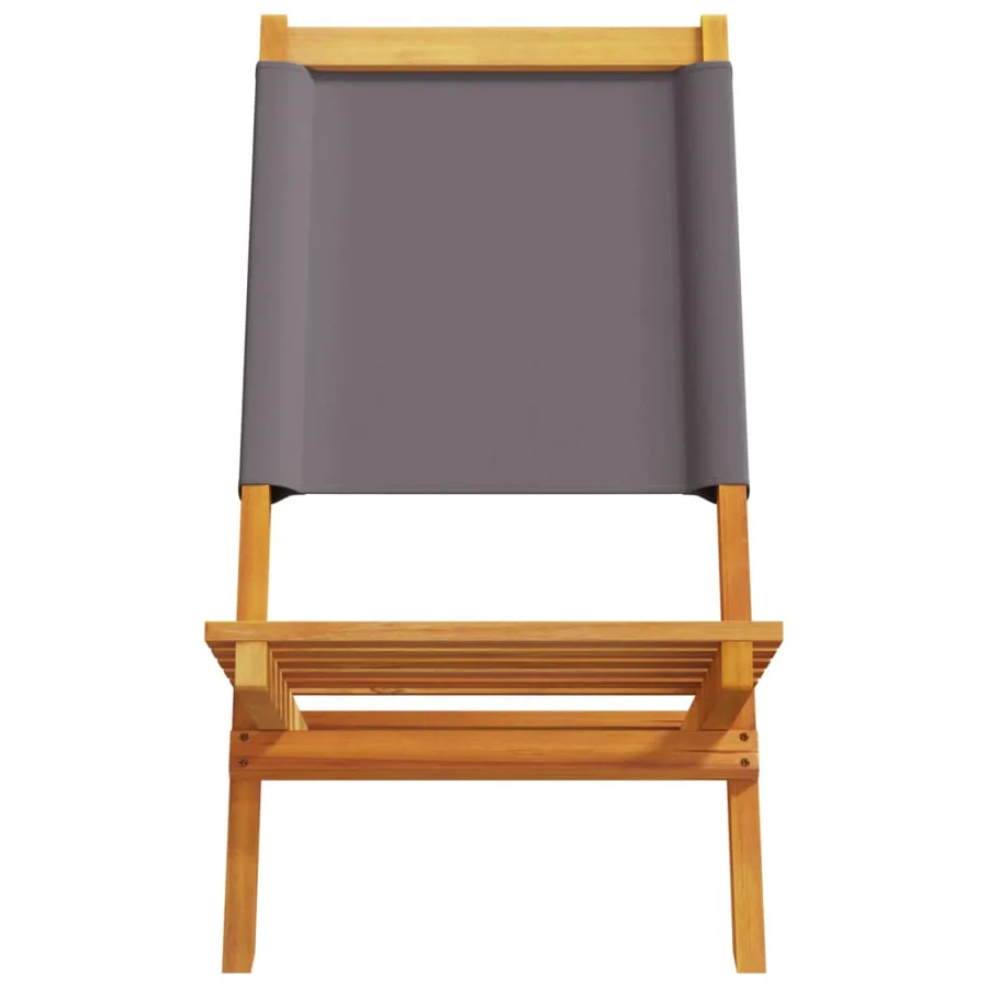 Chaises de jardin pliantes lot de 4 tissu et bois massif - 5