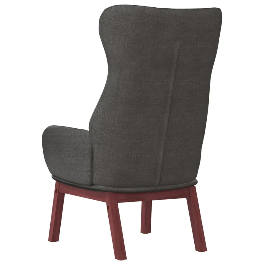 Chaise de relaxation Gris foncé Tissu - 5